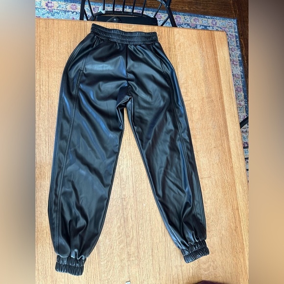 MISA Los Angeles NWT Kasta Faux-Leather Jogger Pants, XXS - Picture 4 of 11